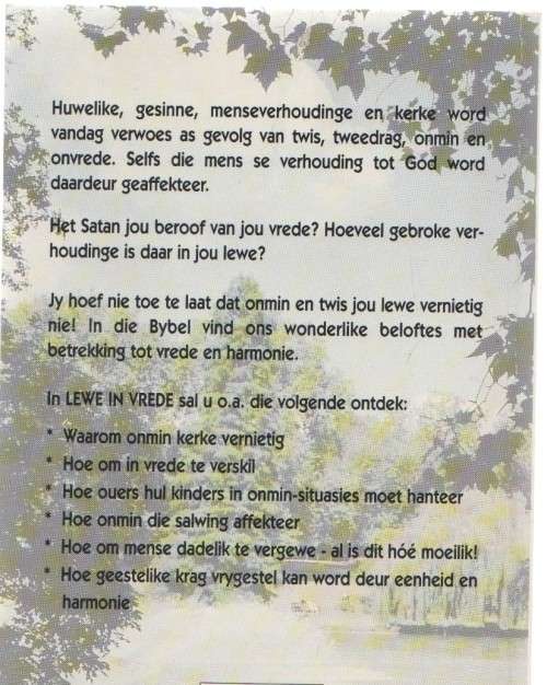 LEWE IN VREDE - JOYCE MEYER (1996)