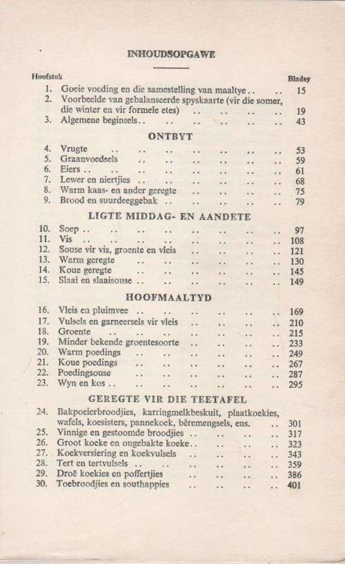 KOOK EN GENIET - S J A DE VILLIERS (33 STE DRUK 1973)