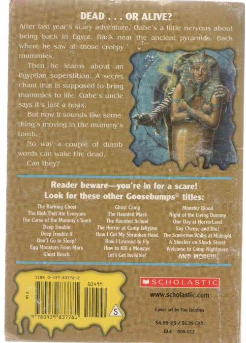 GOOSEBUMPS, RETURN OF THE MUMMY - R L STINE (1994)