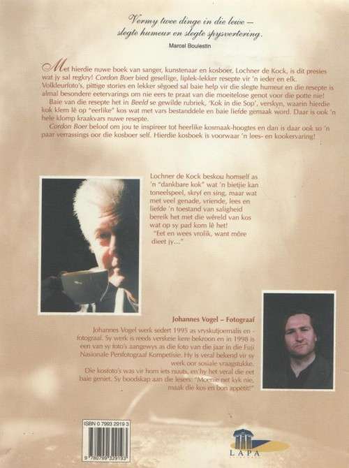 CORDON BOER KOSBOEK - LOCHNER DE KOCK