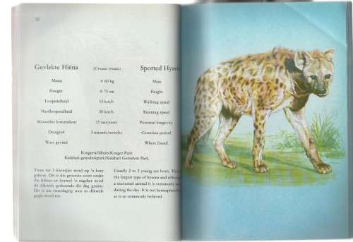 SOOGDIERE / MAMMALS OF THE KRUGER NATIONAL PARKS  - H KUMPF(11 DE DRUK 1980)
