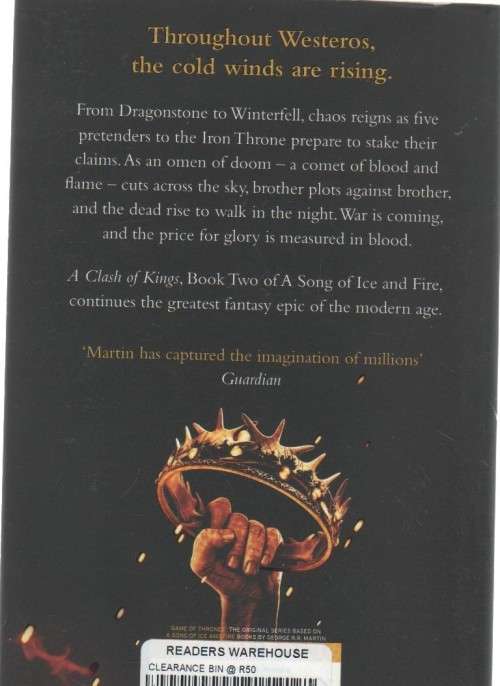 GAME OF THRONES 2: A CLASH OF KINGS - GEORGE R R MARTIN (2012)
