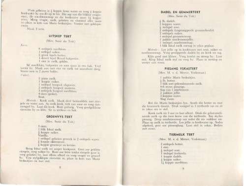 UITGESOEKTE TERTRESEPTE - SUSTERSVERENIGING VAN WELLINGTON-NOORD