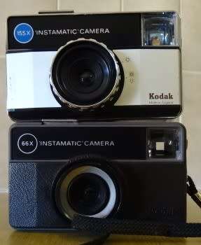 TWO KODAK INSTAMATIC CAMERAS - 66X AND 155X