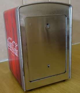 COCA-COLA TIN SERVIETTE CAFE DISPENSER (MADE IN CHINA)