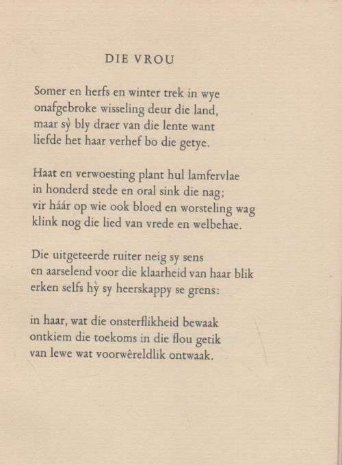 DIE VROU EN ANDER VERSE - ELISABETH EYBERS  (1949)