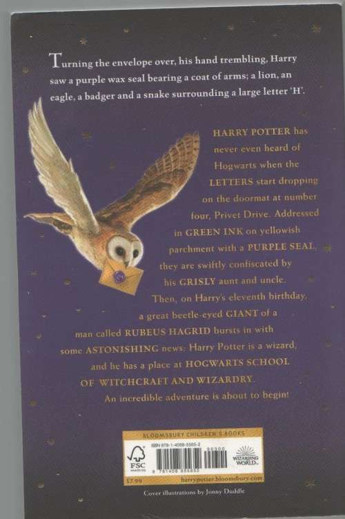 HARRY POTTER AND THE PHILOSOPHER`S STONE - J K ROWLING (2014)