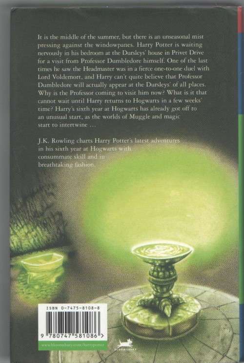 HARRY POTTER AND THE HALF-BLOOD PRINCE - J K ROWLING (1 ST EDITION 2005)
