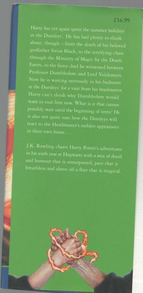 HARRY POTTER AND THE HALF-BLOOD PRINCE - J K ROWLING (1 ST EDITION 2005)