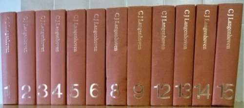 ONVOLLEDIGE STEL VERSAMELDE WERKE: C J LANGENHOVEN-NR`S,1, 2, 3, 4, 5, 6, 8, 9, 12, 13 14 EN 15