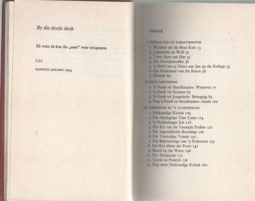 ONVOLLEDIGE STEL VERSAMELDE WERKE: C J LANGENHOVEN-NR`S,1, 2, 3, 4, 5, 6, 8, 9, 12, 13 14 EN 15