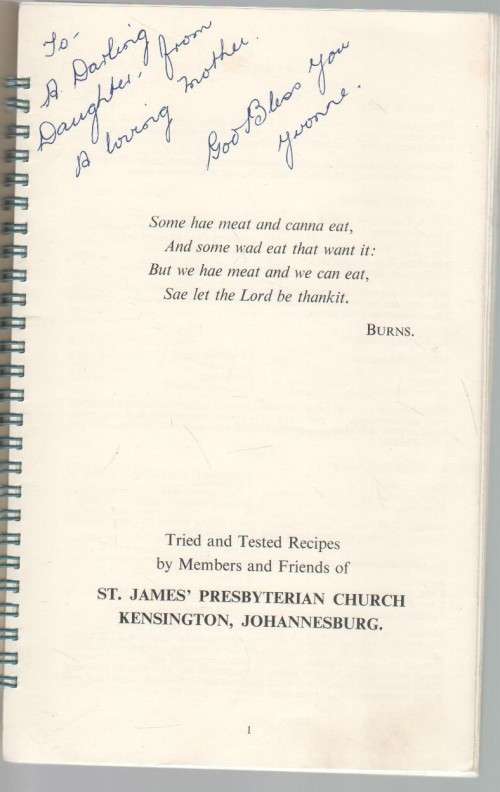 FAVORITE RECIPES - ST JAMES PRESBYTERIAN CHURCH KENSINGTON