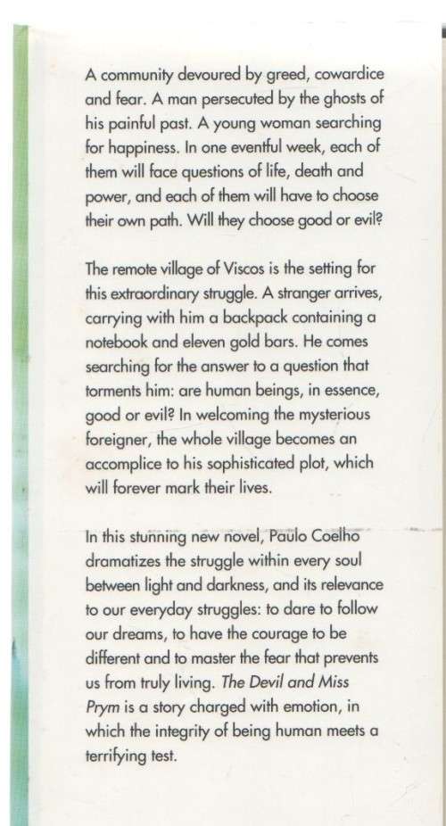 THE DEVIL AND MISS PRYM - PAULO COELHO (2001)