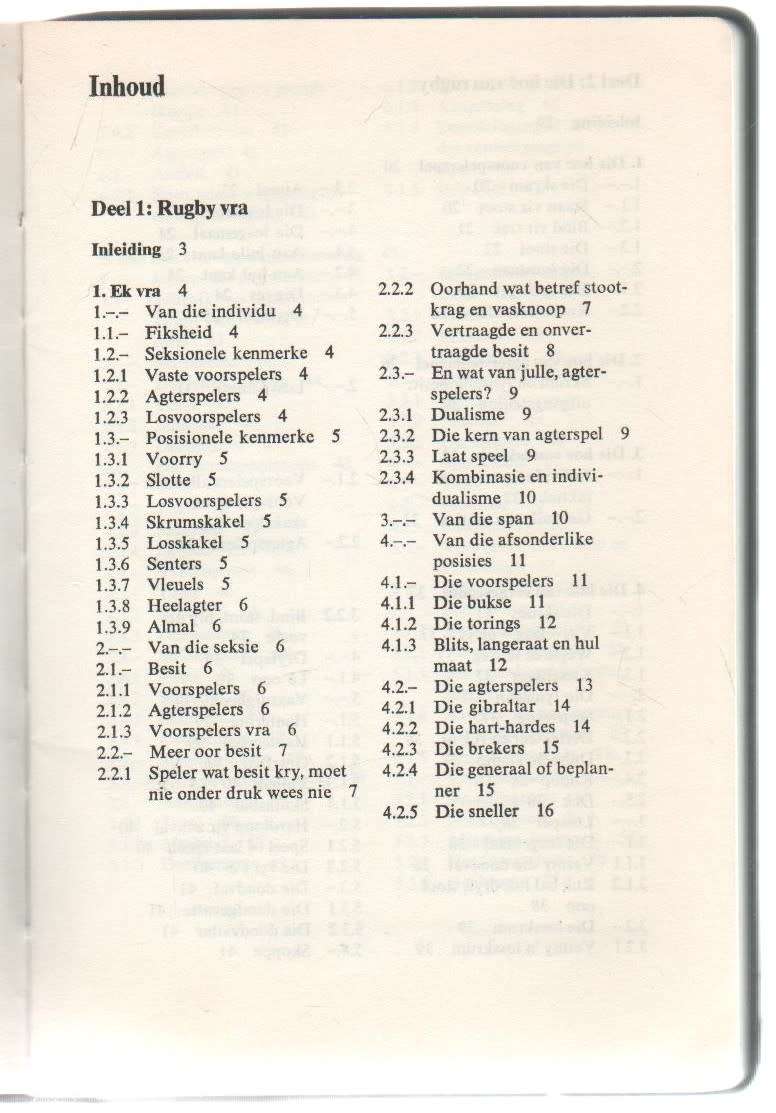 RUGBY VIR ALMAL - PROF DR D H CRAVEN (1 STE DRUK 1976)