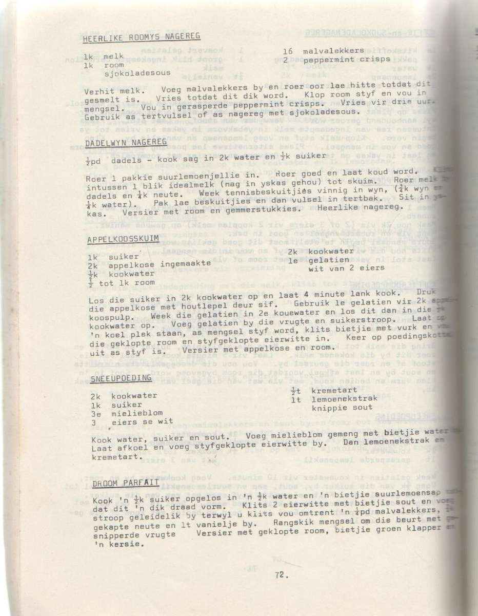 RESEPPE VIR ELKE SMAAK - SAAMGESTEL DEUR MARIE VAN ROOYEN , FONDSINSAMELING VIR DIE SUIDERKRUISFONDS