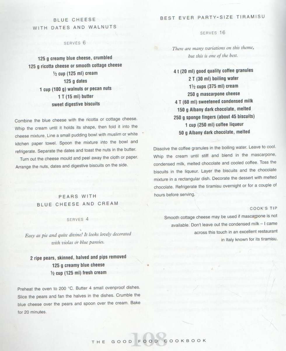 THE GOOD FOOD COOKBOOK - INA PAARMAN (1 ST PUBLISHED 2000)