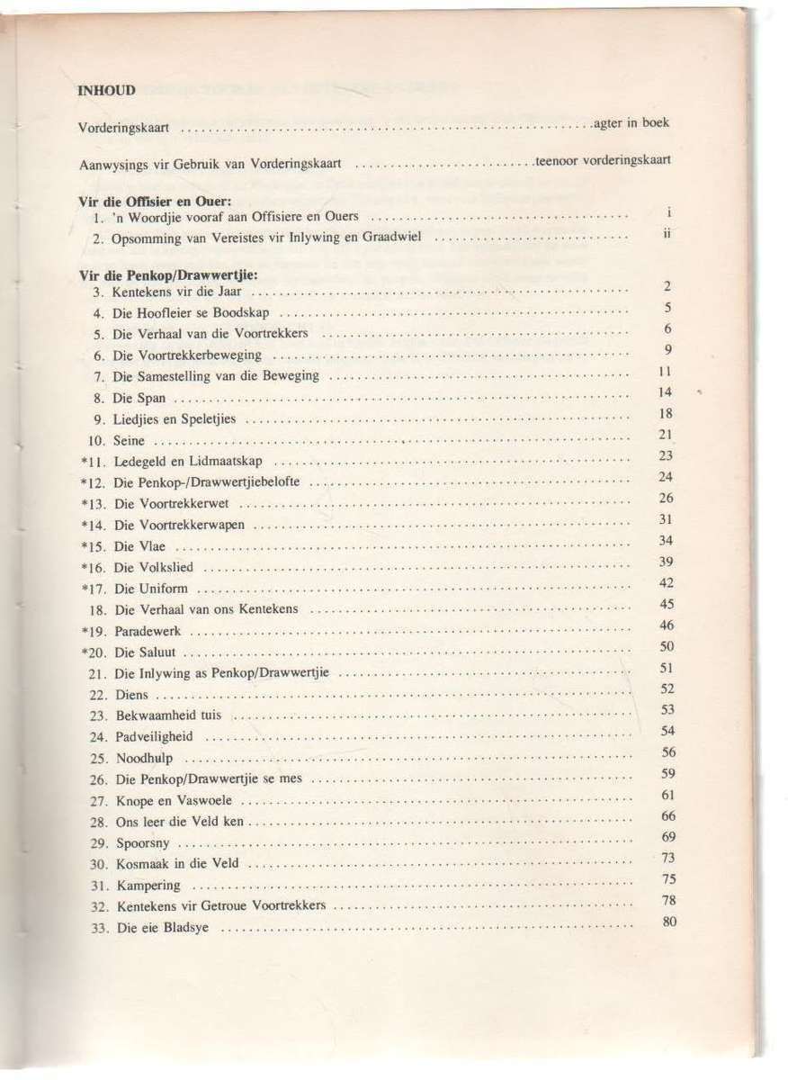 PENKOP-/DRAWWERTJIELEWE - GRAADWIELBOEK 4 - VOORTREKKERS BELLVILLE (1 STE UITGAWE 1977)