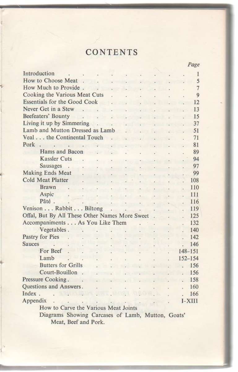 MEAT ON THE MENU IN SOUTHERN AFRICA - LESLEY FAULL (1968)