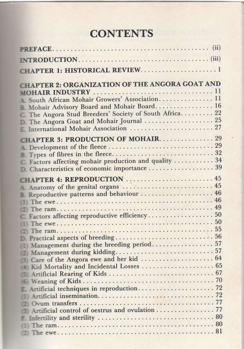 ANGORA GOATS AND MOHAIR IN SOUTH AFRICA - JM VAN DER WESTHUYSEN, D WENTZEL AND MC GROBLER (1985)