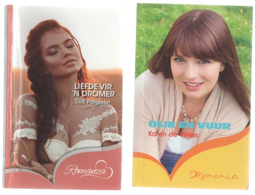 VIER ROMANZA TITELS:  TOWERWOORDE, DIE REGTE KANDIDAAT, OLIE EN VUUR, LIEFDE VIR `N DROMER