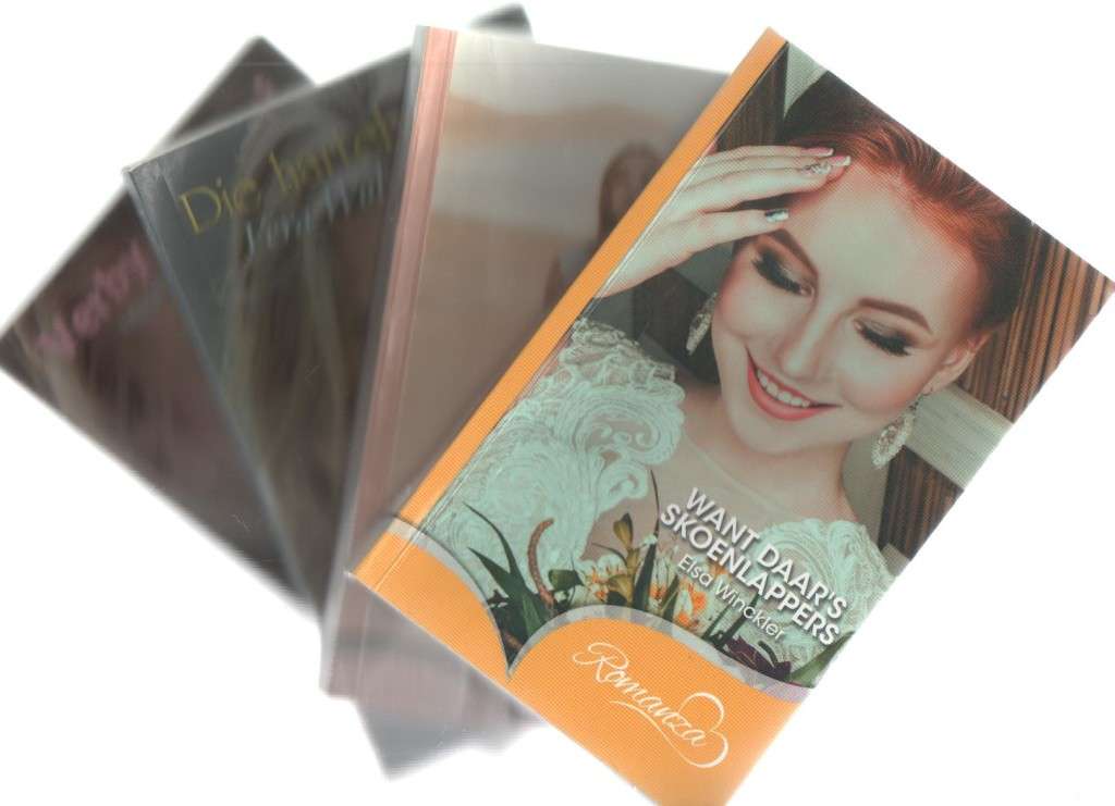 VIER ROMANZA TITELS: WANT DAAR`S SKOENLAPPERS, DIE HARTEBREKER, VERBY OMDRAAI, TROPIESE LIEFDE