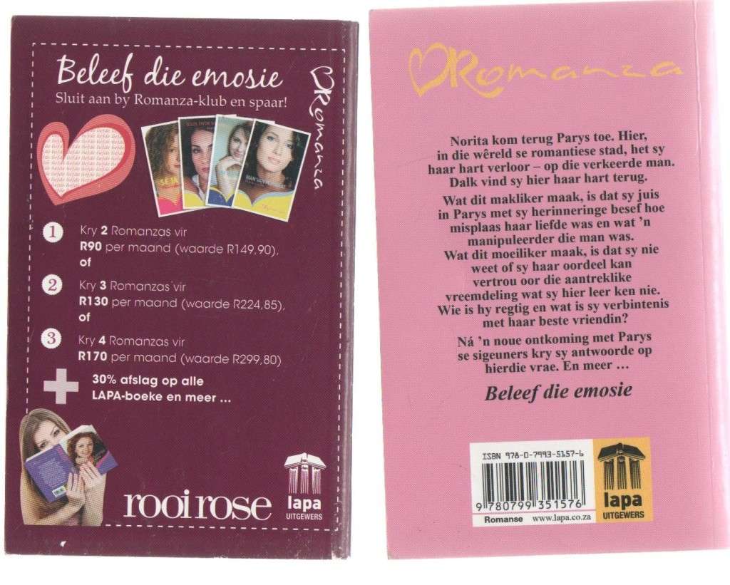 VIER ROMANZA TITELS:GOEDGENOEG VIR MIENKE, DIE NUWE AFRIGTER, SERENADE, VERLORE JARE