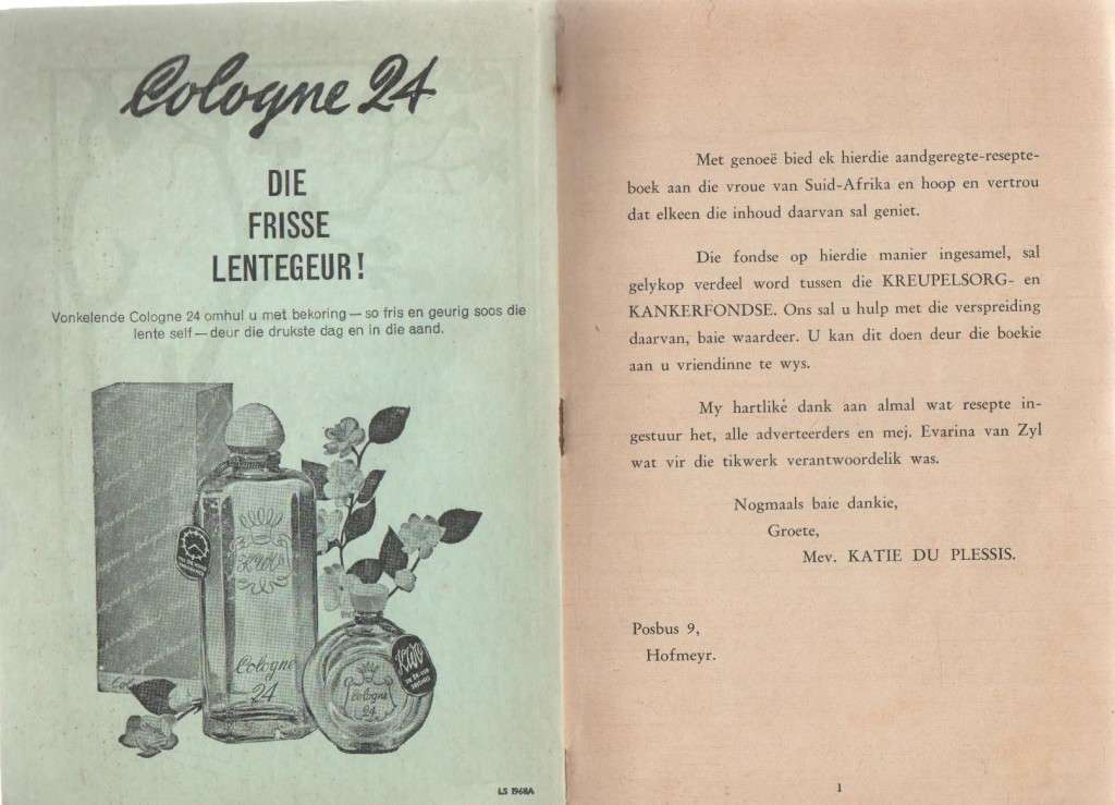 AS DIE SON SAK - KATIE DU PLESSIS (OUD) FONDSE VIR KREUPELSORG & KANKERFONDSE - RESEPTEBOEK