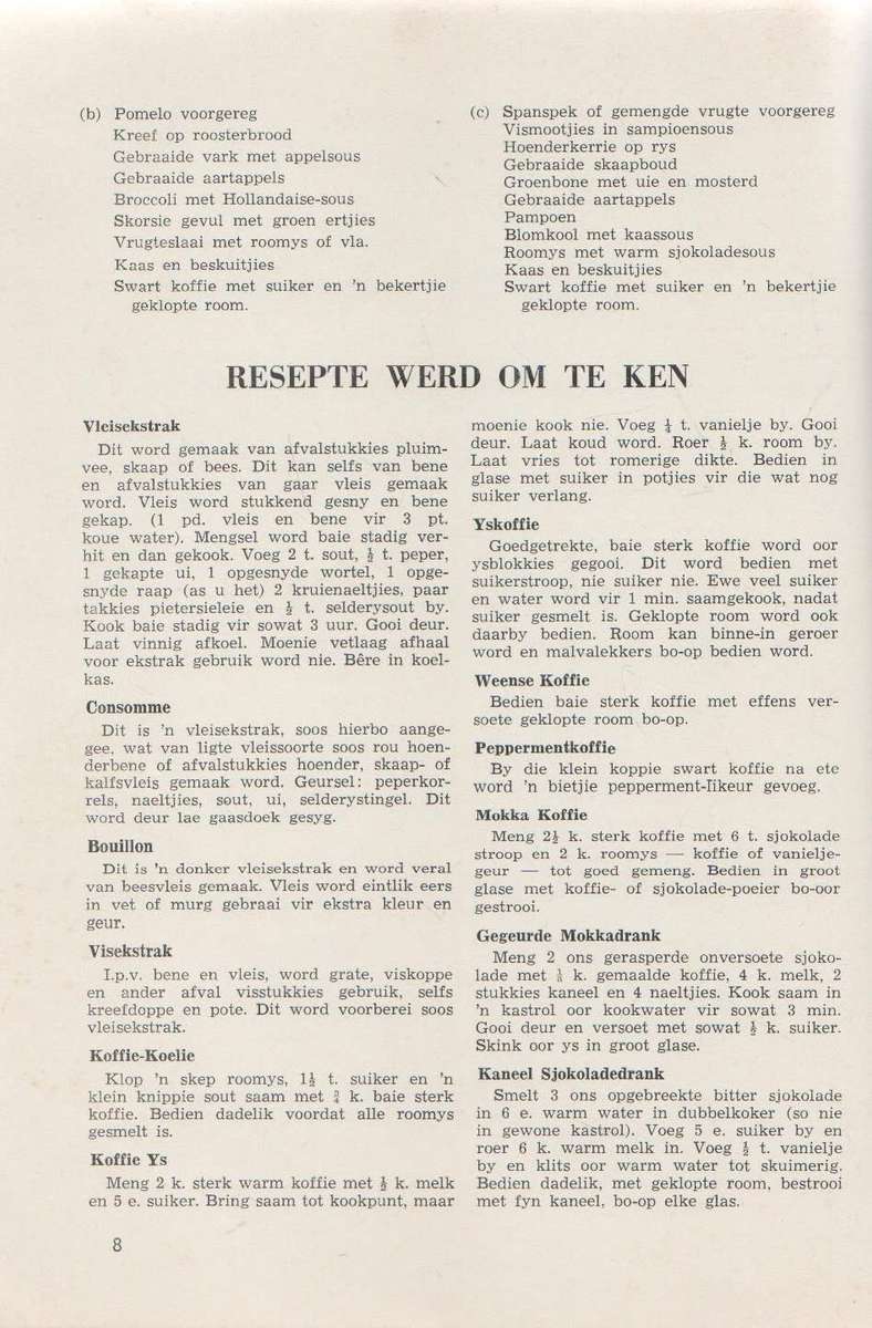 KOOK MET VERNUF, SOGGENS, MIDDAE, SAANS - MEV JANNIE THERON (OUD)