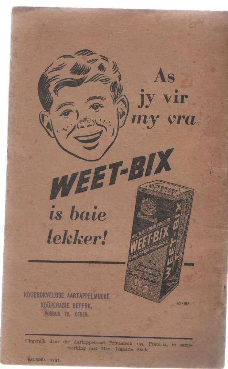 100 AARTAPPEL RESEPTE - KOUEBOKVELDSE AARTAPPELMOERE, KOOPERASIE BPK, CERES