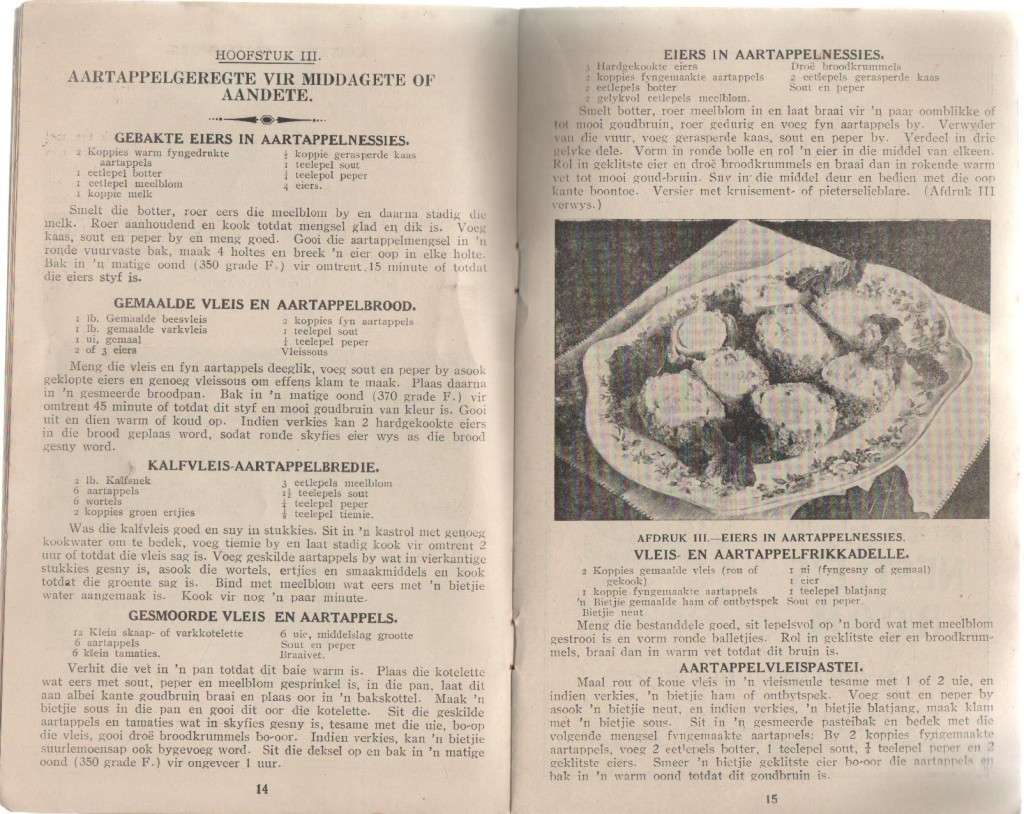 100 AARTAPPEL RESEPTE - KOUEBOKVELDSE AARTAPPELMOERE, KOOPERASIE BPK, CERES