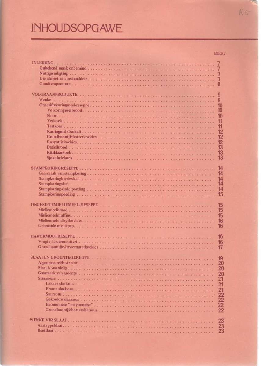 RESEPPE VIR ALMAL - DEPT VAN GESONDHEID, WELSYN EN PENSIOENE