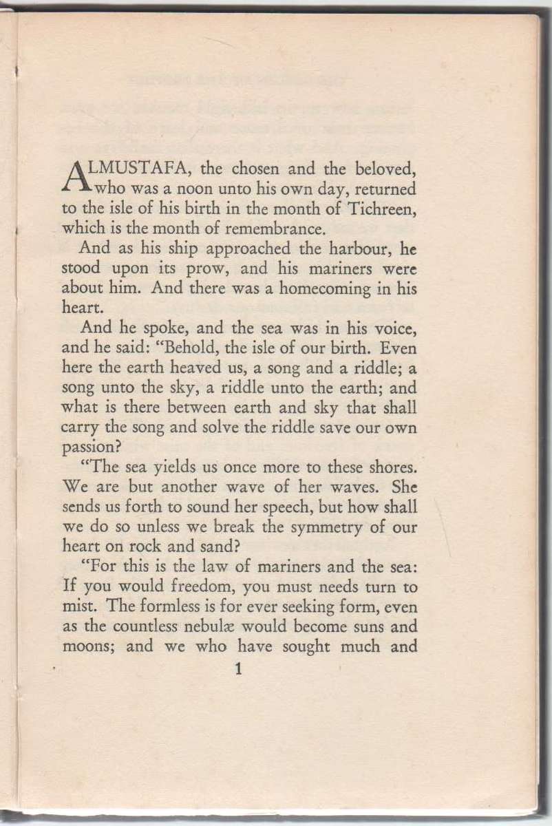 THE GARDEN OF THE PROPHET - KAHLIL GIBRAN (1954)