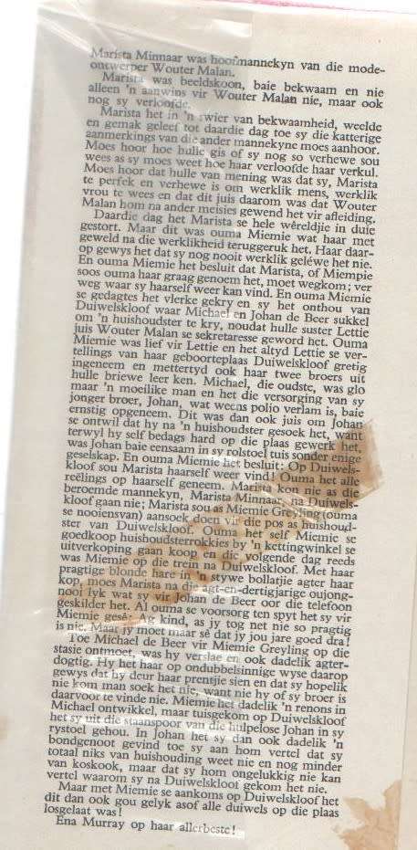 DIE DESPOOT VAN DUIWELSKLOOF - ENA MURRAY (1978)