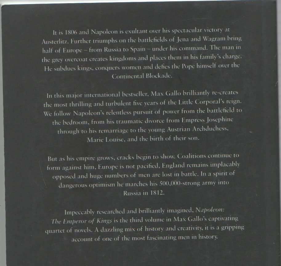SET OF 4 PAPERBACKS IN THE NAPOLEON SERIES BY MAX GALLO (NUMBERS 1,2,3 AND 4)