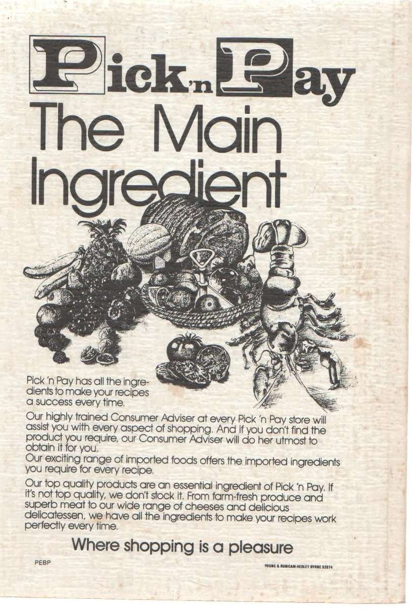 FOOD FOR TODAY - ST DAVID`S CONGREGATIONAL CHURCH PORT ELIZABETH (1989)