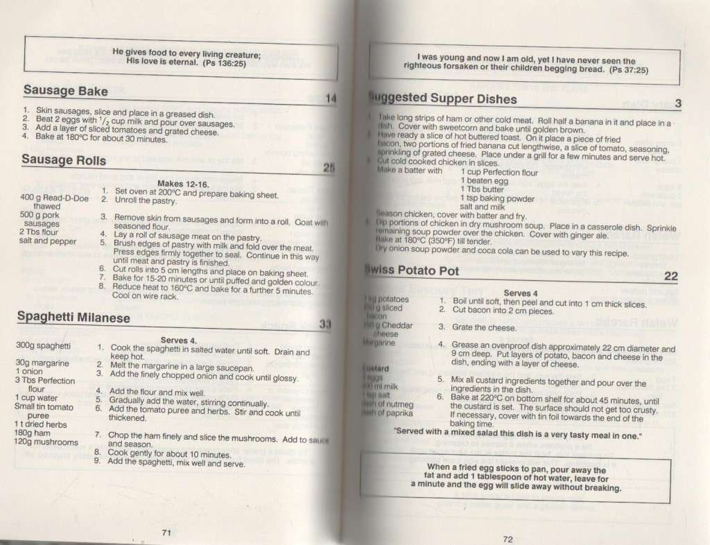 FOOD FOR TODAY - ST DAVID`S CONGREGATIONAL CHURCH PORT ELIZABETH (1989)