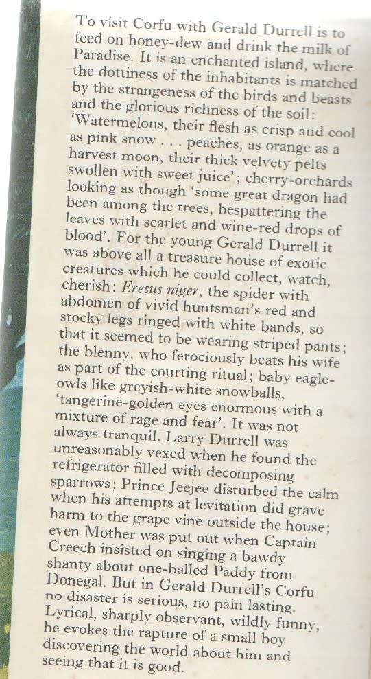 THE GARDEN OF THE GODS - GERALD DURRELL (1 ST PUBLISHED 1978)