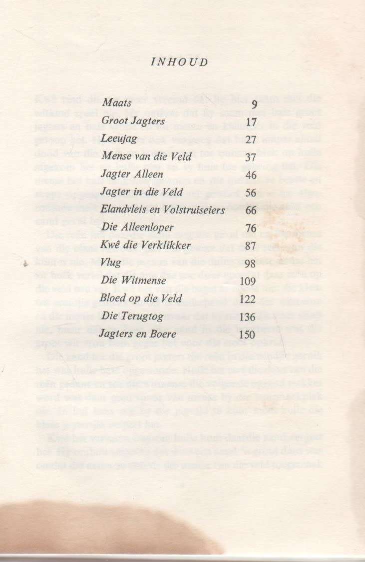 KWE DIE VERKLIKKER - JAN J VAN DER POST (1970) BOESMANVERHAAL.