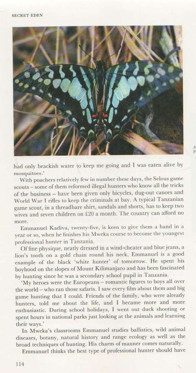 SECRET EDEN  AFRICA'S ENCHANTED WILDERNESS- ERIC ROBINS (1 ST PUBLISHED 1980)