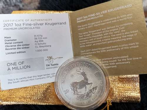 2017 1oz Fine-silver Krugerrand
