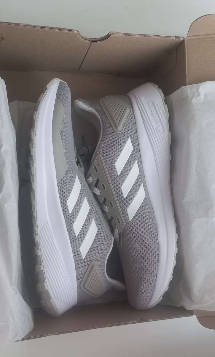 Adidas Men`s DURAMO 9 Metal Grey / Cloud White / Orbit Grey Size  SA 11 - BRAND NEW