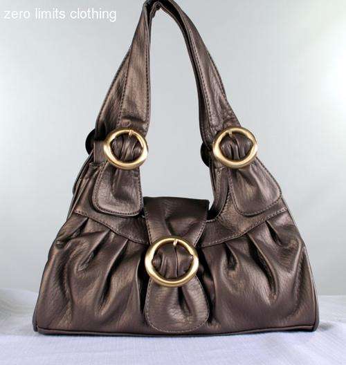 BRONZE/GREY SOFT HANDBAG