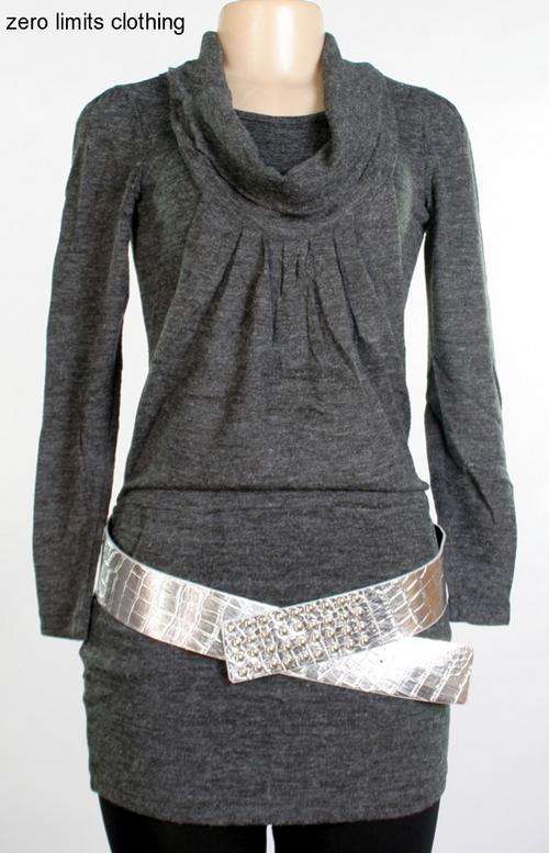 GREY FINE KNIT TOP/DRESS