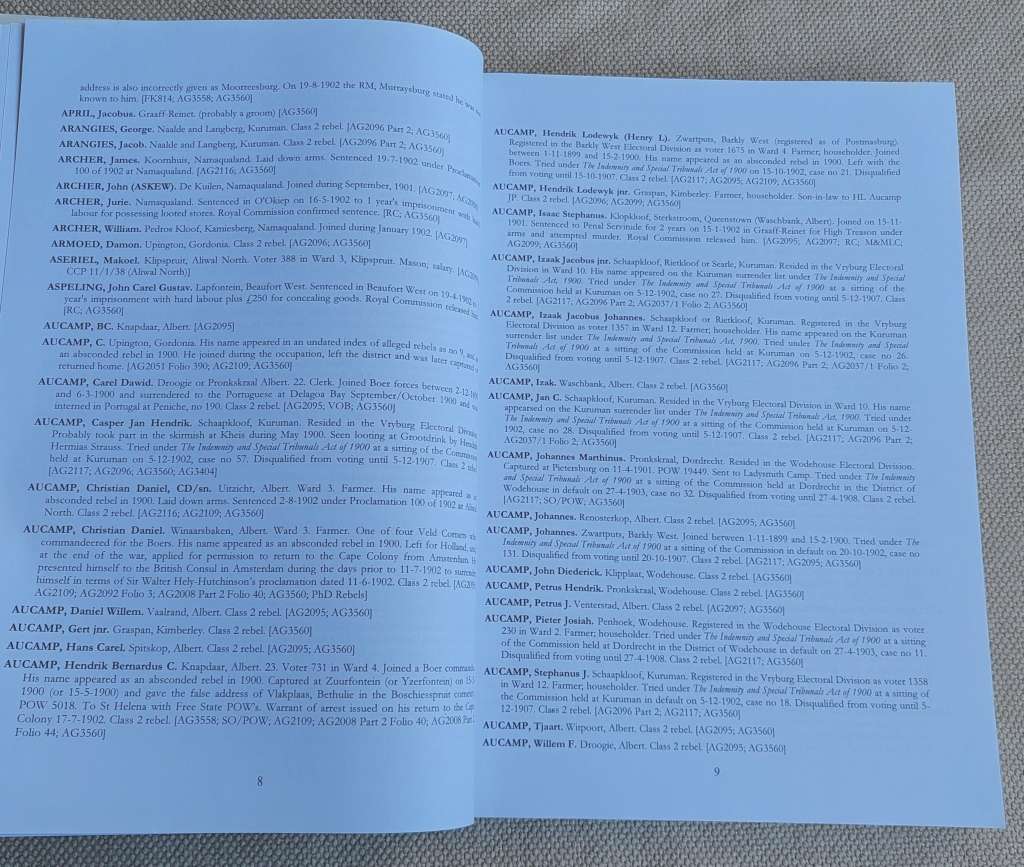 Rebel record of the South African War between 1899 to 1902.  Cape Commando Series. First edition