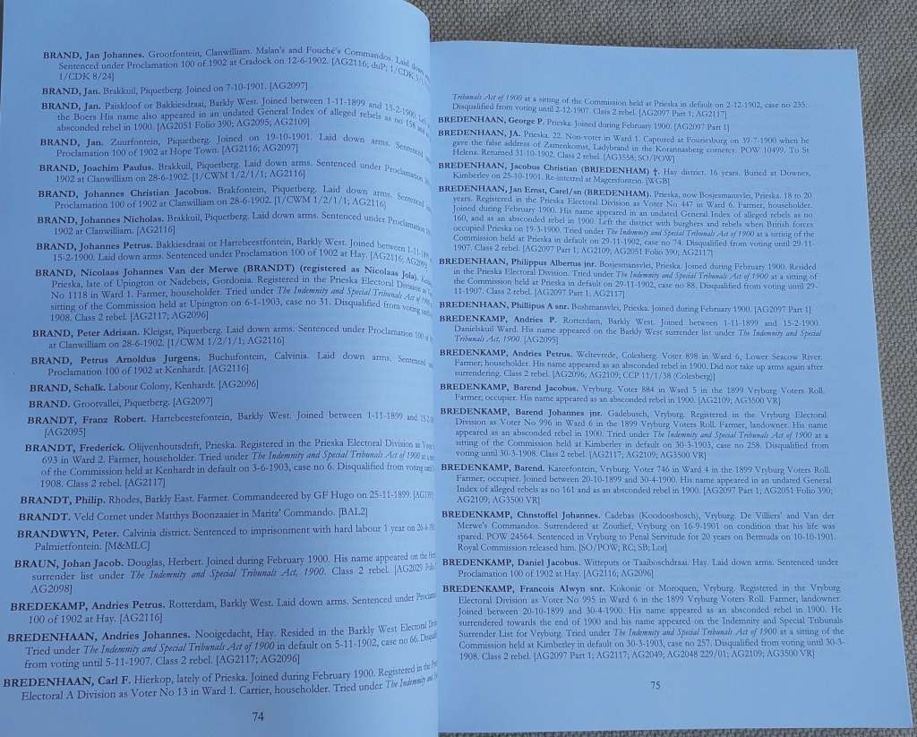 Rebel record of the South African War between 1899 to 1902.  Cape Commando Series. First edition