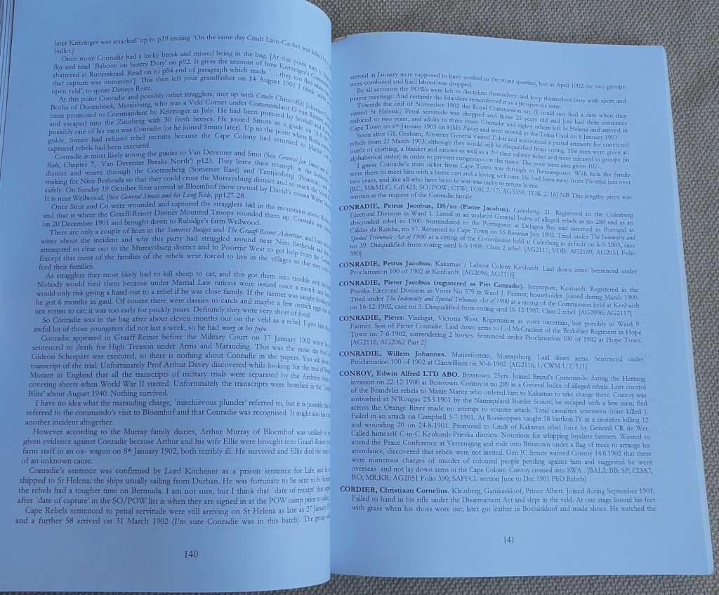 Rebel record of the South African War between 1899 to 1902.  Cape Commando Series. First edition