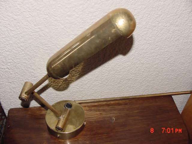 1910's SOLID BRASS DESK LAMP - BEAUTIFULL!!!