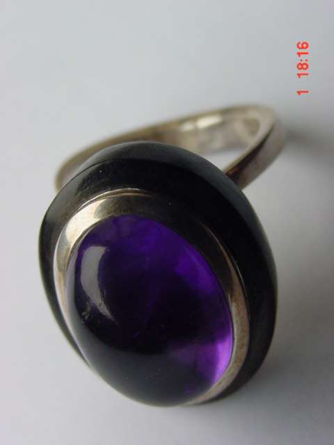 CAPUSON AMETHYST STERLING SILVER RING