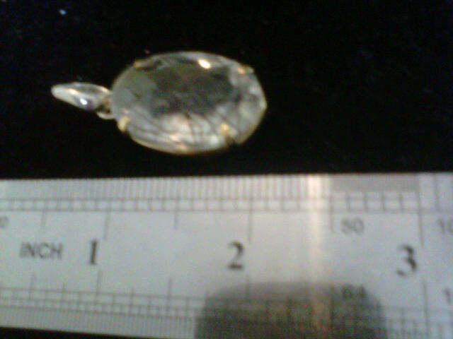 Gorgeous Rutile Quarts Pendant in Sterling SIlver and Vermeil