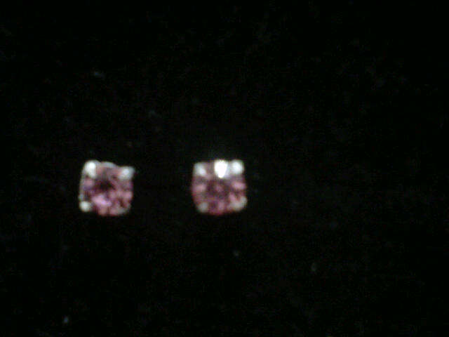 Elegant 5.5 mm Austrian Crystal Studs on Sterling Silver - Pink